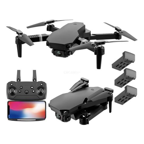 Dron Cámara Doble 4K Wifi Plegable Bolso 3 Baterías Recargable-1