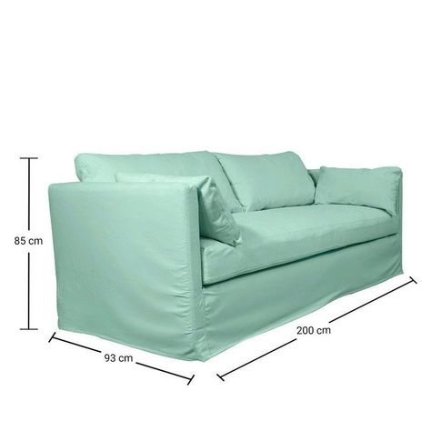 Sofá Quepe Chenille Agua 3C-3