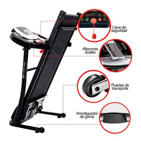 Pack Bicicleta Spinning Go Fitness + Trotadora Eléctrica MP3 y Altavoces-5