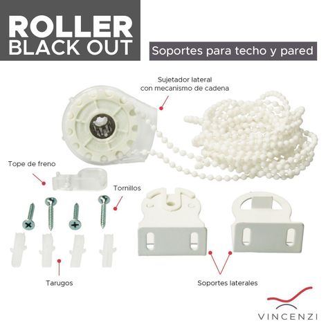 Cortina Roller Blackout Gris 160x230cm-4