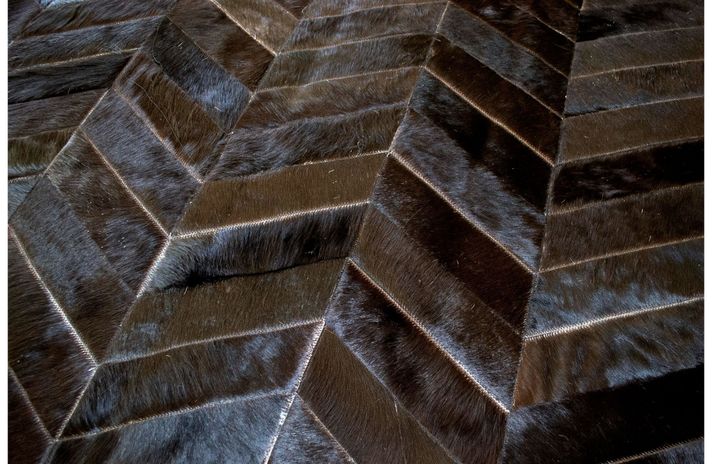 Alfombra Cuero Moo 166x236 cm Mod Angus Negro-1
