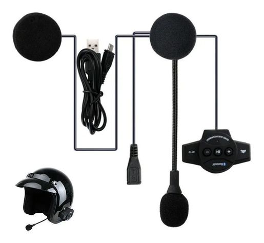 Audifono Bluetooth Para Casco De Moto Manos Libres Mp3-4