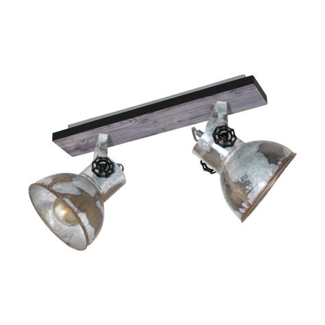 LAMPARA SOBREPUESTO TECHO BARNSTAPLE 2X40W E27 COD49649-0