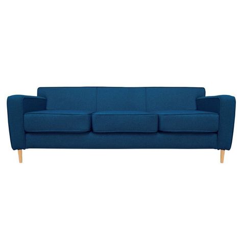 Sofá Lilen Chenille Tipo Lino Azul 2 Cuerpos-0