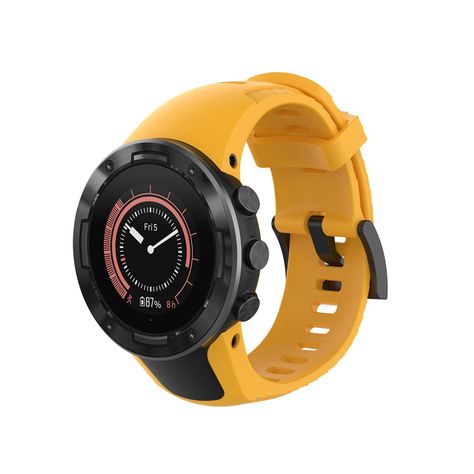 Correa Silicona Compatible Con Suunto 5 33mm Mostaza-3