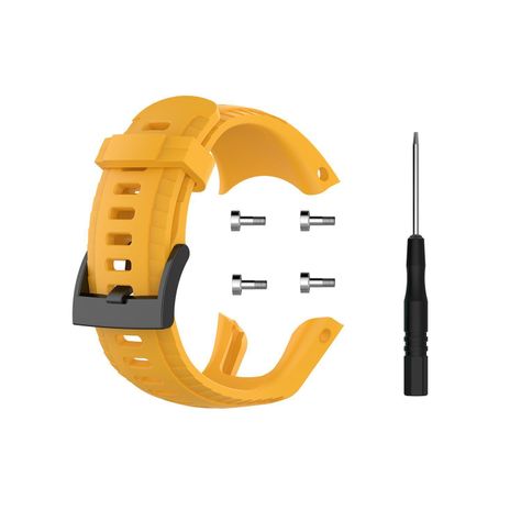 Correa Silicona Compatible Con Suunto 5 33mm Mostaza-0