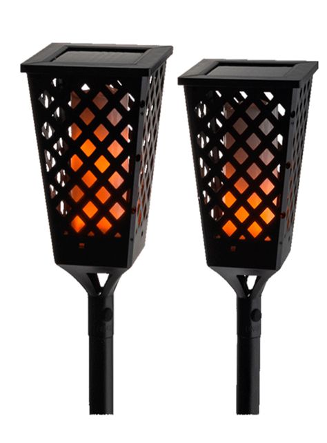 2 Estacas farol solar efecto flama-0