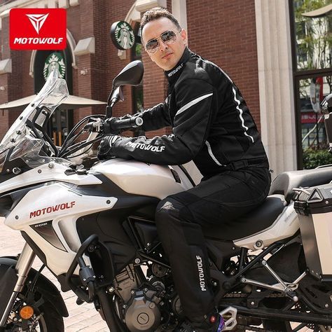 Chaqueta para motociclismo Oxford 600D MotoWolf 0505 - NEGRA-3