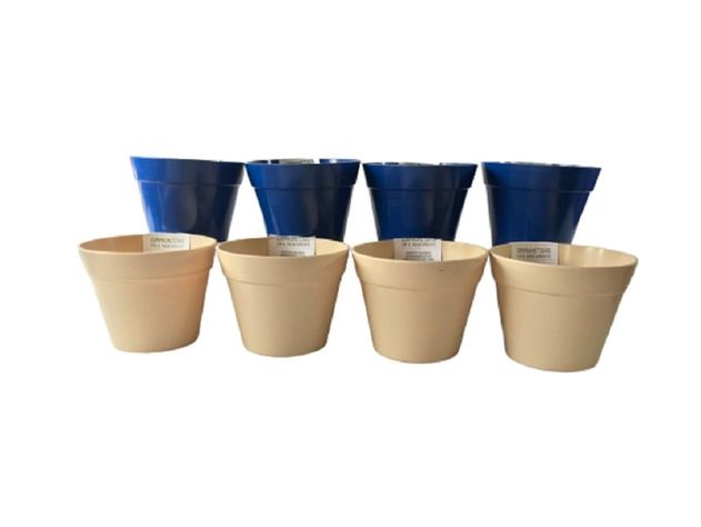 SET 8 MACETAS BIO REDONDO 4AZUL4BLAN 13,7X10,3-0