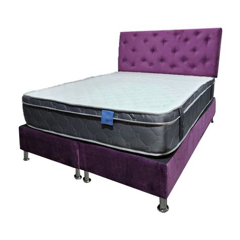 Cama Americana Tanon 2P Morado felpa Pmetal-2