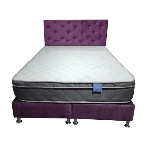 Cama Americana Tanon 2P Morado felpa Pmetal-1