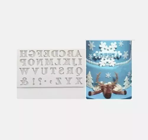 Molde De Silicona Letras Molde Letra Molde Fondant Letras -1