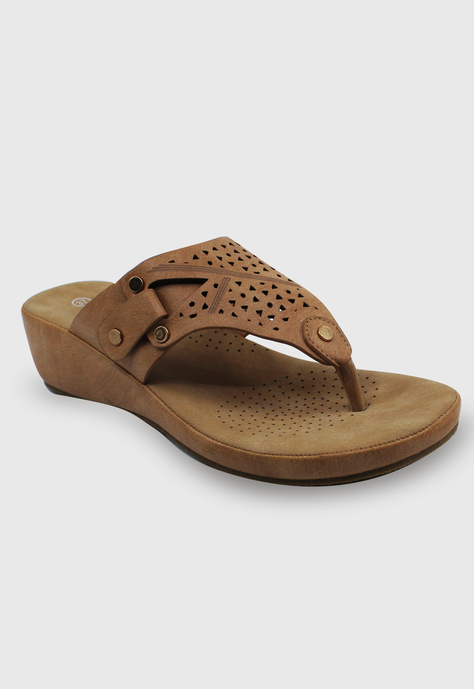 Sandalia Doreli camel Stylo Shoes-1