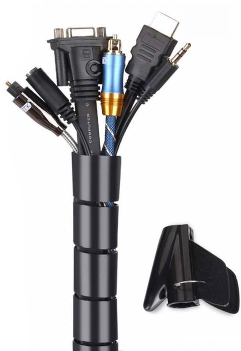 Espiral para organizar cables 20mm 2Mt Negro-0