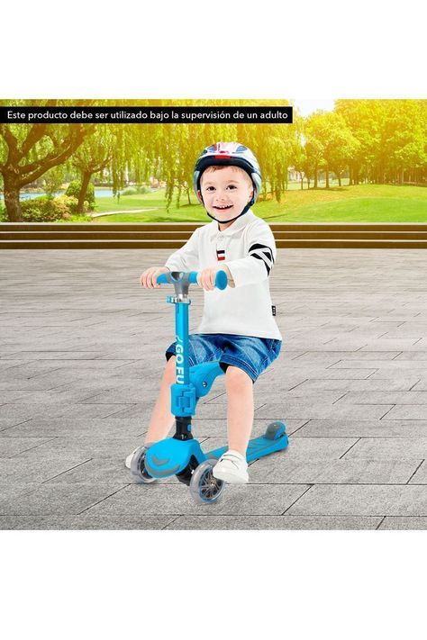 Scooter infantil 2N1 GOFUN azul-5