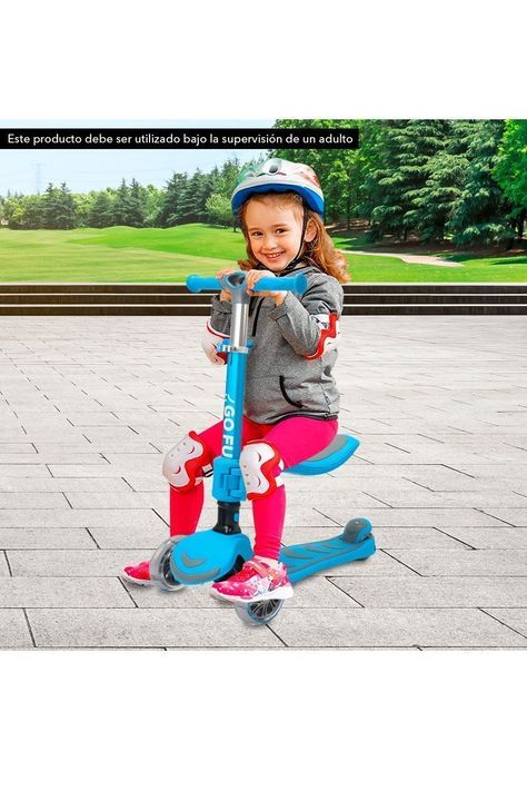 Scooter infantil 2N1 GOFUN azul-1