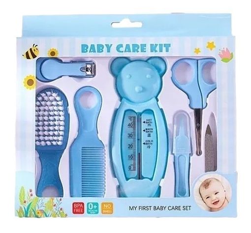 SET CUIDADO PARA BEBE CELESTE 7 PIEZAS-0