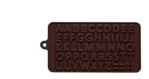 Moldes Chocolate Moldes De Silicona Molde Doble Abecedario-0