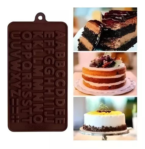 Moldes Chocolate Moldes De Silicona Molde Doble Abecedario-2