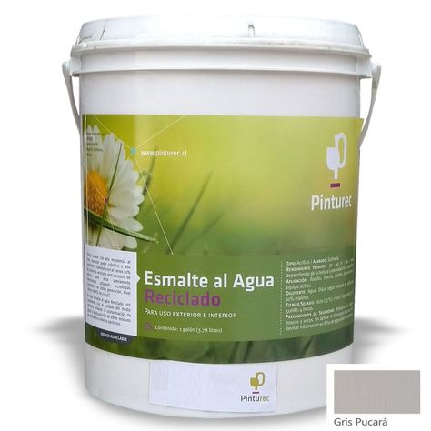 Esmalte al Agua Pinturec Satinado Gris Pucara 1G-0