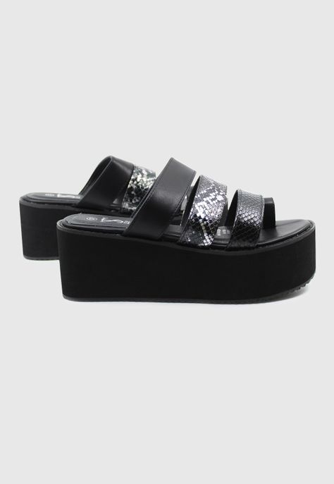 Sandalia Shaft negra Stylo Shoes-1