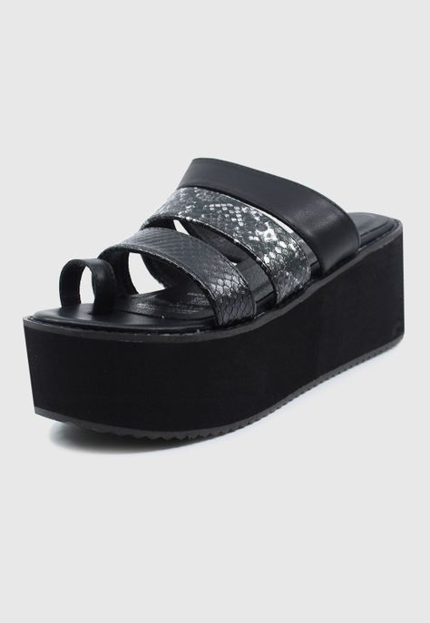 Sandalia Shaft negra Stylo Shoes-3