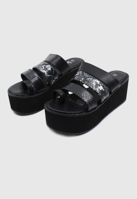 Sandalia Shaft negra Stylo Shoes-2