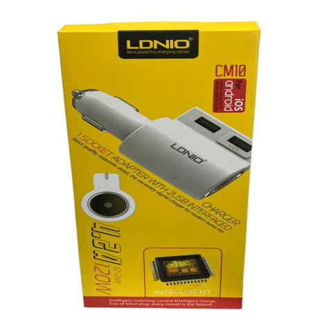 USB Auto LDNIO con soporte hembra 120W-2