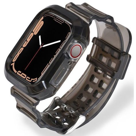 Correa Transparente + Funda Para Apple Watch Se 42 / 44 / 45mm / Negro-0