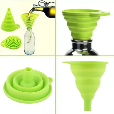 Embudo Plastico Embudo De Silicona Plegable Embudo Multiuso-2