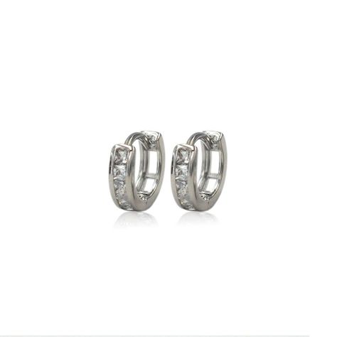 Aros Argolla con Circones Plata 925-1