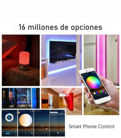 Tira de luz Led RGB BLUETOOTH, 5m multicolor, incluye control-3