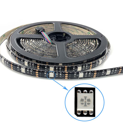 Tira de luz Led RGB BLUETOOTH, 5m multicolor, incluye control-0