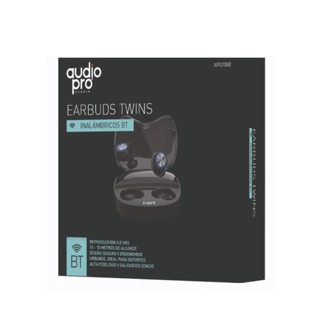 Audifonos Bluetooth 5.0 Recargable Touch Negro Audiopro-1