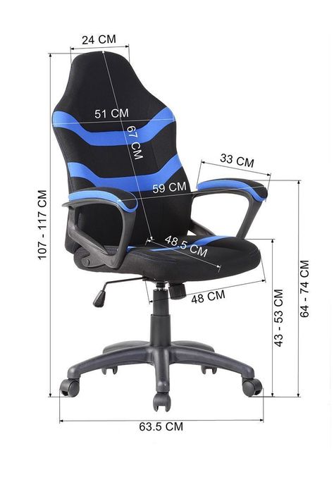 Silla Gamer Infinite Escritorio Azul-2