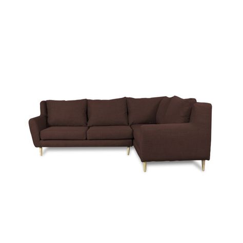 Seccional Lenora Chenille Tipo Lino Cafe-0