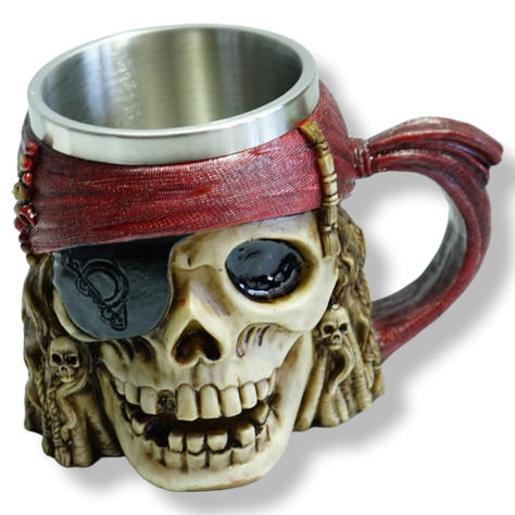 Tazon Shopero Cerveceros Pirata Acero Inoxidable 400ml-1