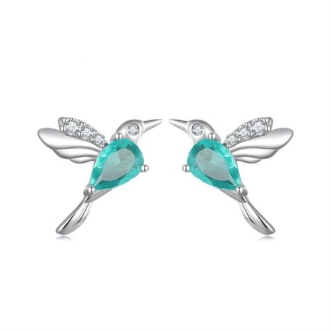 Aros Colibrí Plata 925-0