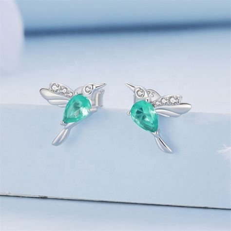 Aros Colibrí Plata 925-2