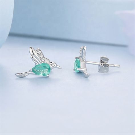 Aros Colibrí Plata 925-1