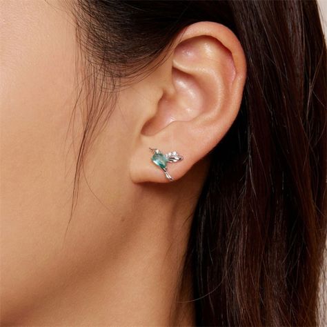 Aros Colibrí Plata 925-4