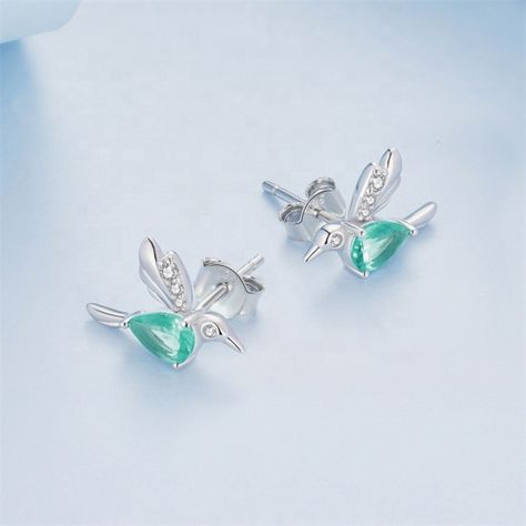 Aros Colibrí Plata 925-3