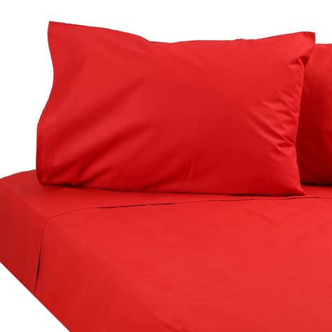 Sàbana Lisa 2 Plazas 144 Hilos Rojo-0