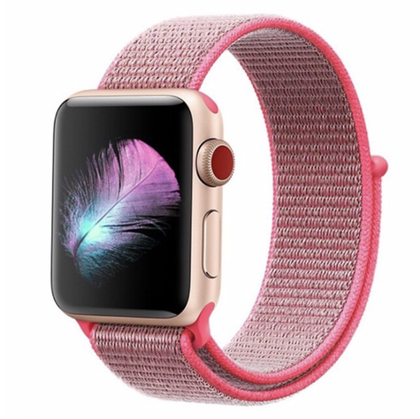 Correa Applewatch Nylon Bucle Rosada 42mm / 44mm-0