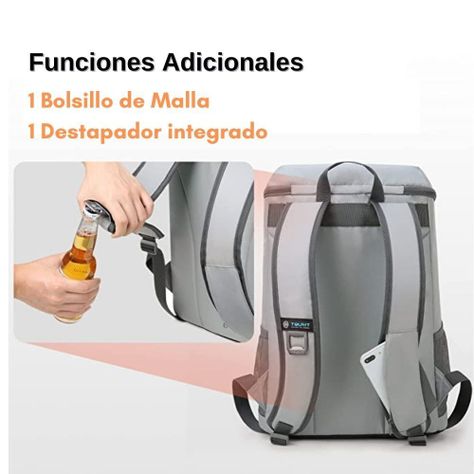 TOURIT CYGNINI Mochila hielera aislante - Gris-1