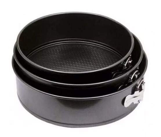 Set Moldes Torta Desmontable 3 Pieza 24/26/28 Cm-1