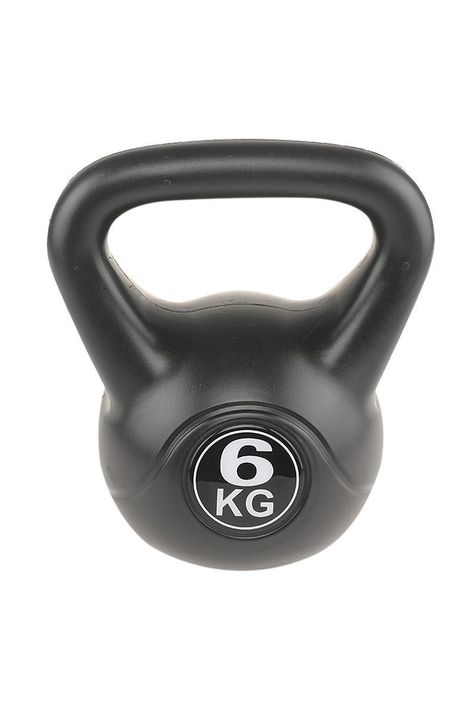 Kettlebell Mancuerna Pesa Rusa Cemento 6 Kg Negro-0