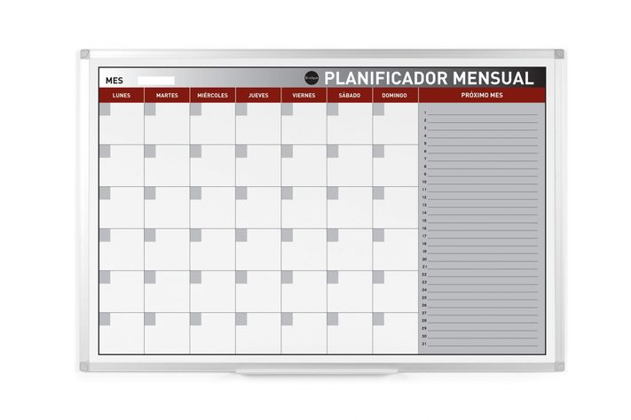 Pizarra Magnética Planificador Mensual 90x60cm-0