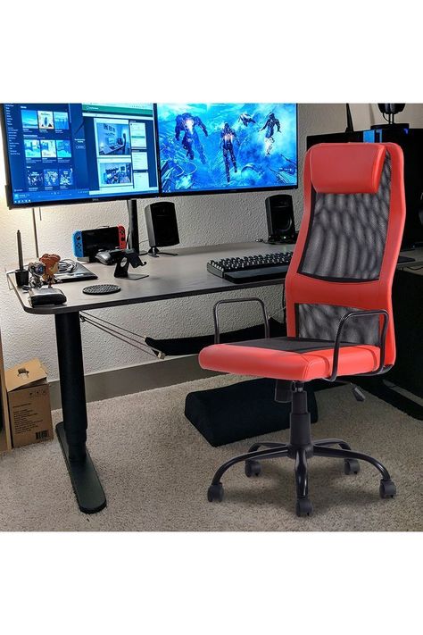 Silla Gamer Mersh II Rojo-1