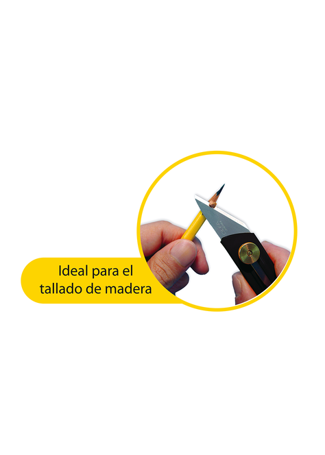 CUCHILLO DE ACERO INOXIDABLE DE 18MM. PARA TALLAR MADERA CON SEGURO MANUAL-0